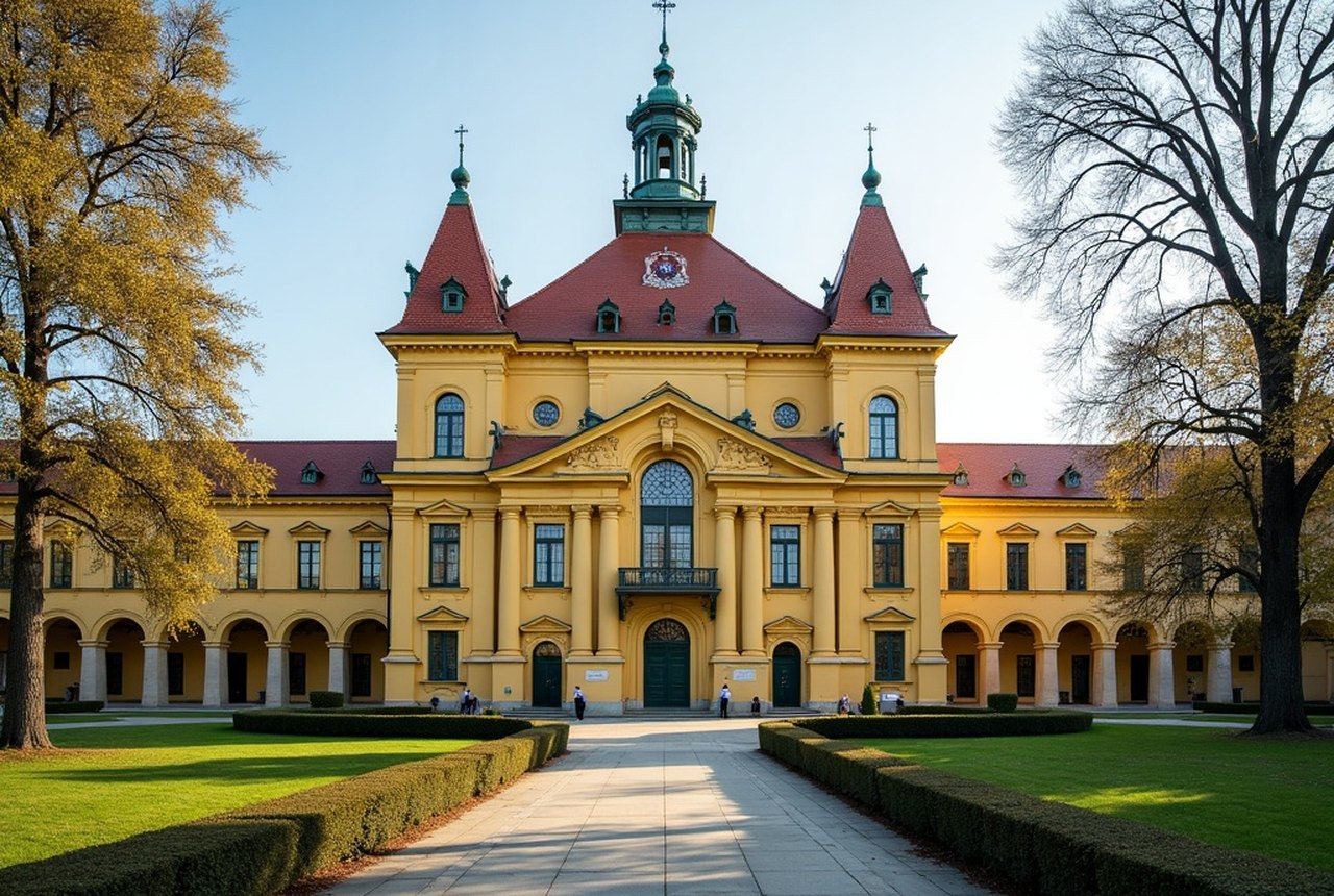The neo-Baroque main campus building