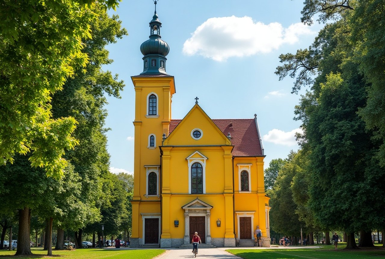 The Great Forest (Nagyerdő) with students relaxing or cycling